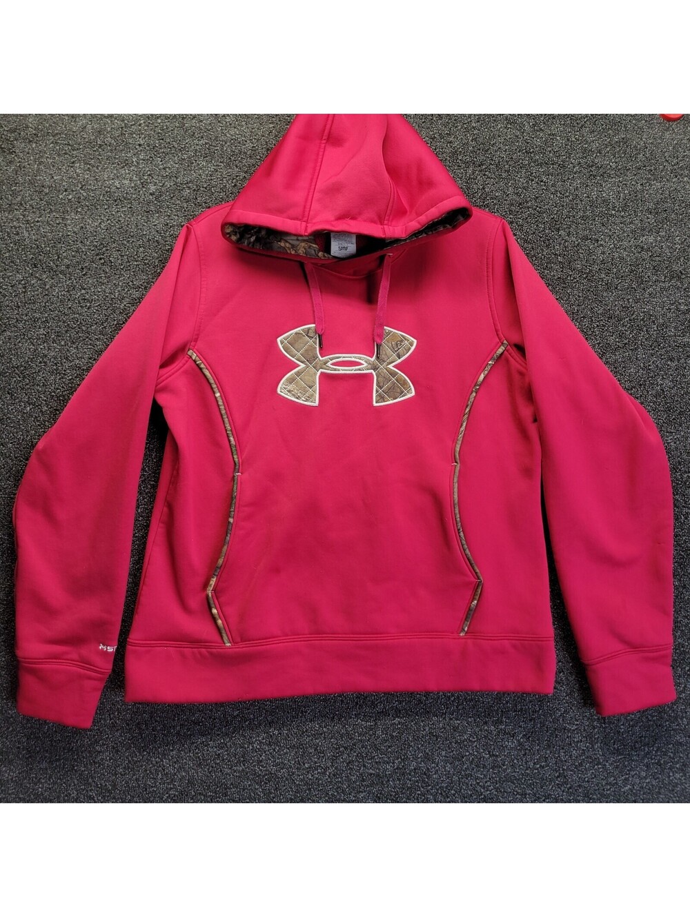Under Armour Pink Storm1 Camo Hoodie Women's Sz L